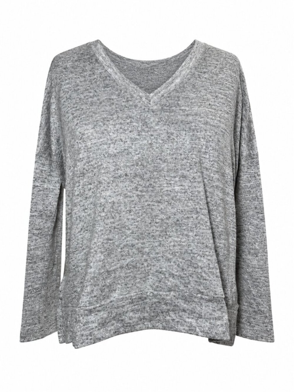 Banana Republic Luxespun Gray V-Neck Top Petite XXS